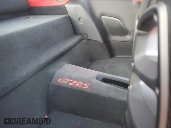 2018 Porsche 911 GT2 RS with VIN WP0AE2A96JS185773, listed as a Copart auction lot 85674904 with 5,843 mi miles and Salvage Title. Bid and sale history available at carsss.com. Image 10.
