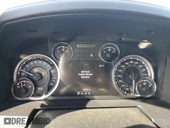 2018 Ram 1500 Rebel with VIN 1C6RR7YT5JS198964, listed as a Copart auction lot 50300275 with 93,649 mi miles and Salvage Title. Bid and sale history available at carsss.com. Image 9.