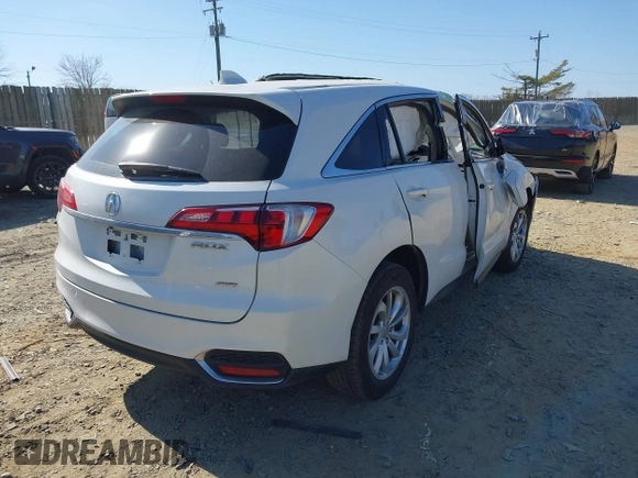 2017 Acura RDX Technology with VIN 5J8TB4H59HL036196, listed as a IAAI auction lot 41787076 with Not provided miles and . Bid and sale history available at DreamBid. Image 4.
