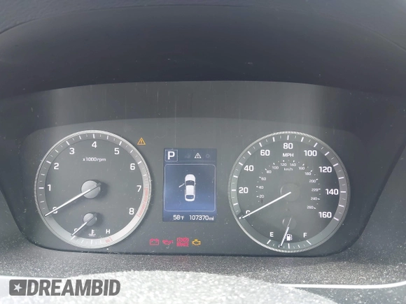 2015 Hyundai Sonata SE with VIN 5NPE24AF5FH054481, listed as a IAAI auction lot 42183252 with 107,370 mi miles and . Bid and sale history available at DreamBid. Image 7.