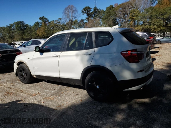 2011 BMW X3 28i with VIN 5UXWX5C51BL711104, listed as a Copart auction lot 79857104 with 86,855 mi miles and Salvage Title. Bid and sale history available at DreamBid. Image 2.