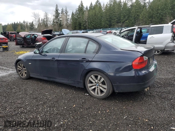 2007 BMW 3 Series 328i with VIN WBAVC53557FZ78645, listed as a Copart auction lot 48451255 with 144,489 mi miles and Salvage Title. Bid and sale history available at carsss.com. Image 2.