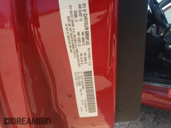 2013 FIAT 500 Abarth with VIN 3C3CFFJH0DT648891, listed as a Copart auction lot 69580054 with 69,507 mi miles and Salvage Title. Bid and sale history available at carsss.com. Image 12.