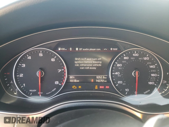 2016 Audi A6 2.0T Premium Plus with VIN WAUDFAFC1GN033686, listed as a Copart auction lot 74600634 with 142,751 mi miles and Salvage Title. Bid and sale history available at carsss.com. Image 9.