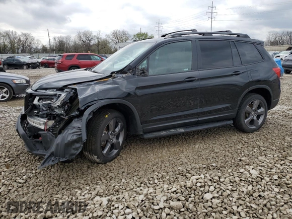 2021 Honda Passport Touring z VIN 5FNYF8H91MB009476, wystawiony jako Copart lot #52449015 z przebiegiem 42 848 mil mil oraz Szkoda całkowita • Salvage title. Historia ofert i sprzedaży dostępna na DreamBid. Obrazek 1.