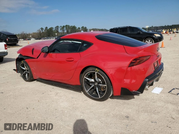 2020 Toyota Supra 3.0 z VIN WZ1DB4C06LW022733, wystawiony jako Copart lot #45703115 z przebiegiem 5 682 mil mil oraz Szkoda całkowita • Salvage title. Historia ofert i sprzedaży dostępna na DreamBid. Obrazek 2.
