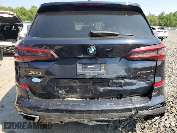 2023 BMW X5 xDrive40i with VIN 5UXCR6C09P9N95517, listed as a Copart auction lot 58315095 with Not provided miles and Salvage title. Bid and sale history available at DreamBid. Image 6.