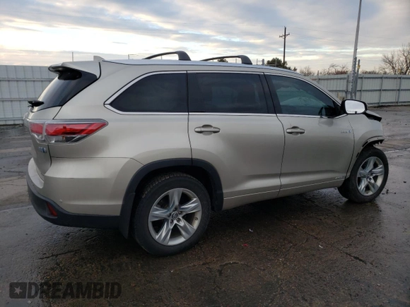 2016 Toyota Highlander Hybrid Limited with VIN 5TDDCRFH2GS019375, listed as a Copart auction lot 40628194 with 76,003 mi miles. Bid and sale history available at carsss.com. Image 3.