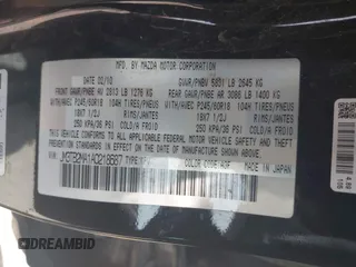 2010 Mazda CX-9 Sport with VIN JM3TB2MA1A0218687, listed as a IAAI auction lot 42012189 with 134,912 mi miles and . Bid and sale history available at DreamBid. Image 9.