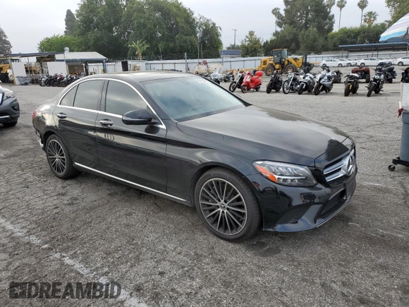 2021 Mercedes-Benz C 300 with VIN W1KWF8DB4MR610817, listed as a Copart auction lot 57913455 with 40,810 mi miles and Salvage title. Bid and sale history available at DreamBid. Image 4.