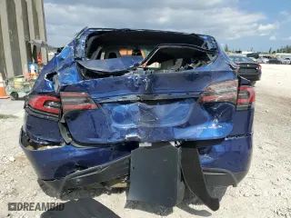 2020 Tesla Model X Long Range with VIN 5YJXCBE27LF297608, listed as a Copart auction lot 42803523 with 0 miles. Bid and sale history available at carsss.com. Image 6.