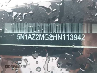 2017 Nissan Murano S z VIN 5N1AZ2MG2HN113942, wystawiony jako IAAI lot #42346728 z przebiegiem 142 982 mil mil oraz . Historia ofert i sprzedaży dostępna na DreamBid. Obrazek 9.