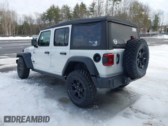 2022 Jeep Wrangler Unlimited Sport with VIN 1C4HJXDG2NW193577, listed as a IAAI auction lot 41634111 with 41,330 mi miles and . Bid and sale history available at DreamBid. Image 3.