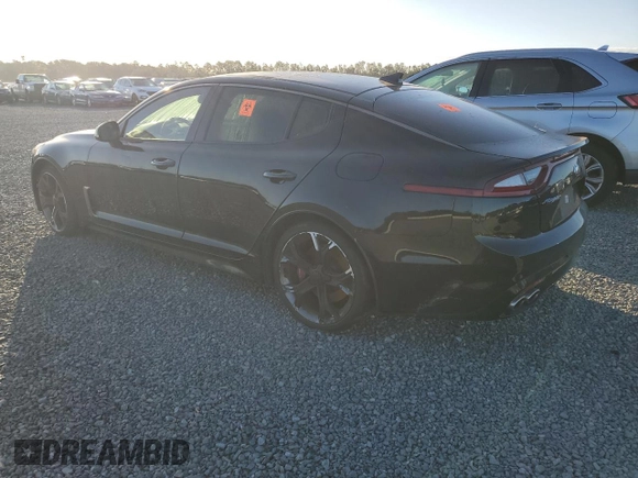 2019 Kia Stinger GT1 with VIN KNAE45LCXK6051385, listed as a Copart auction lot 76497764 with 78,129 mi miles and Non Repairable. Bid and sale history available at DreamBid. Image 2.