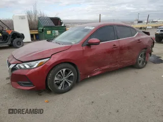 2020 Nissan Sentra SV with VIN 3N1AB8CV7LY269484, listed as a Copart auction lot 42855245 with 46,429 mi miles and Salvage Title. Bid and sale history available at carsss.com. Image 1.