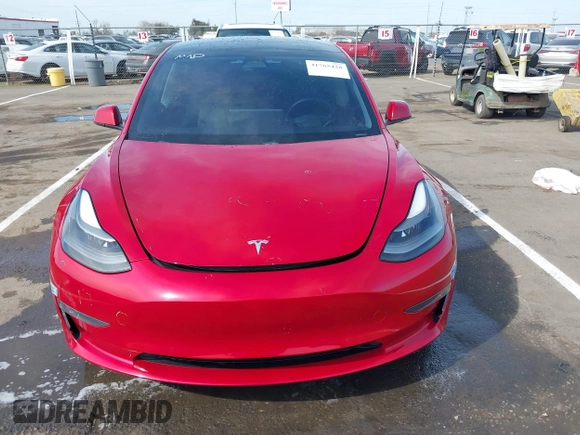 2021 Tesla Model 3 Long Range with VIN 5YJ3E1EB2MF015279, listed as a IAAI auction lot 41765428 with 55,486 mi miles. Bid and sale history available at carsss.com. Image 6.