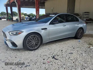 2024 Mercedes-Benz C 63 S AMG E Performance with VIN W1KAF8ABXRR188932, listed as a Copart auction lot 76935074 with 9,160 mi miles and Non repairable. Bid and sale history available at DreamBid. Image 1.