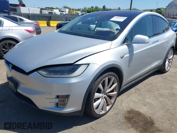 2016 Tesla Model X P90D with VIN 5YJXCAE49GF001067, listed as a IAAI auction lot 41980455 with 94,746 mi miles. Bid and sale history available at carsss.com. Image 19.