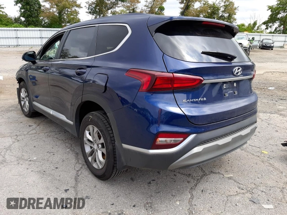 2020 Hyundai Santa Fe SE with VIN 5NMS2CAD0LH180221, listed as a Copart auction lot 55202262 with 0 mi miles. Bid and sale history available at carsss.com. Image 3.