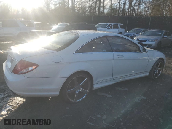 2008 Mercedes-Benz CL-Class V8 with VIN WDDEJ71X98A010416, listed as a Copart auction lot 86632714 with 0 mi miles and Clean Title. Bid and sale history available at carsss.com. Image 3.