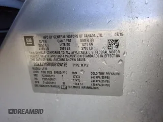 2016 GMC Terrain SLE with VIN 2GKALMEK0G6124126, listed as a Copart auction lot 49922645 with 111,311 mi miles and Salvage Title. Bid and sale history available at DreamBid. Image 12.