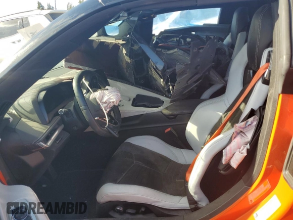 2021 Chevrolet Corvette 2LT with VIN 1G1YB3D45M5108742, listed as a Copart auction lot 72180074 with 0 mi miles and Salvage Title. Bid and sale history available at carsss.com. Image 7.