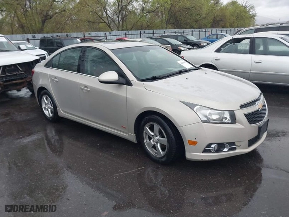 2011 Chevrolet Cruze LT w/2LT with VIN 1G1PG5S91B7233195, listed as a IAAI auction lot 42053649 with 177,877 mi miles. Bid and sale history available at carsss.com. Image 1.