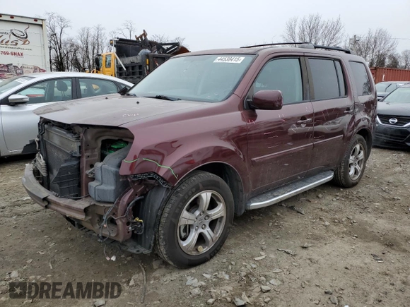 2013 Honda Pilot EX-L z VIN 5FNYF4H59DB073707, wystawiony jako Copart lot #44538415 z przebiegiem 187 132 mil mil oraz Szkoda całkowita • Salvage title. Historia ofert i sprzedaży dostępna na DreamBid. Obrazek 1.