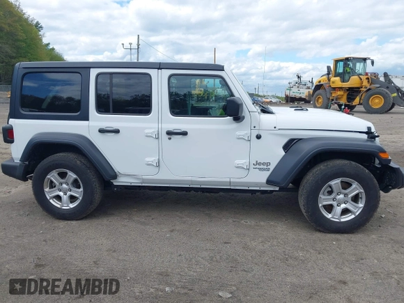 2020 Jeep Wrangler Unlimited Sport S with VIN 1C4HJXDG9LW229715, listed as a IAAI auction lot 42203008 with 63,683 mi miles and . Bid and sale history available at DreamBid. Image 13.