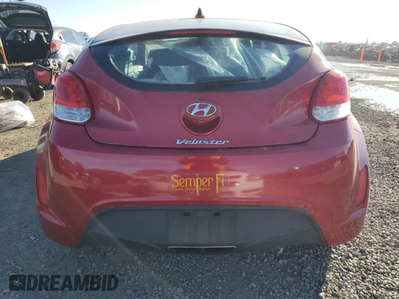 2017 Hyundai Veloster Value Edition with VIN KMHTC6AD8HU318473, listed as a Copart auction lot 83094994 with 126,017 mi miles and Salvage Title. Bid and sale history available at carsss.com. Image 6.