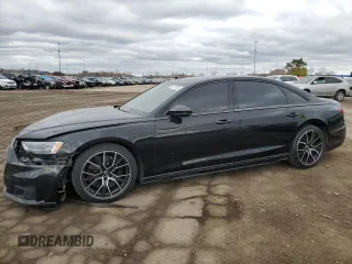 2020 Audi A8 L with VIN WAU8EAF87LN004879, listed as a Copart auction lot 74777573 with 28,303 mi miles. Bid and sale history available at carsss.com. Image 1.