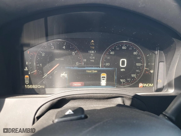 2015 Cadillac Escalade Platinum with VIN 1GYS4PKJ9FR643540, listed as a Copart auction lot 80931014 with 156,820 mi miles and Salvage Title. Bid and sale history available at carsss.com. Image 9.