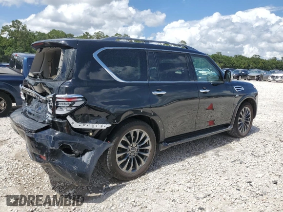 2021 Nissan Armada Platinum with VIN JN8AY2DA5M9374038, listed as a Copart auction lot 59656864 with 52,340 mi miles and Clean Title. Bid and sale history available at carsss.com. Image 3.