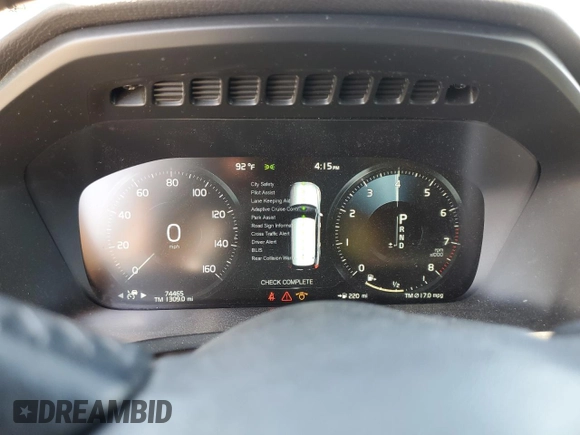2019 Volvo XC90 Momentum with VIN YV4A22PK7K1425842, listed as a Copart auction lot 62583485 with 74,465 mi miles and Salvage title. Bid and sale history available at DreamBid. Image 9.