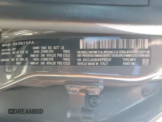 2017 Jeep Renegade Sport z VIN ZACCJAAB3HPF50167, wystawiony jako Copart lot #49672845 z przebiegiem 105 216 mil mil oraz Szkoda całkowita • Salvage title. Historia ofert i sprzedaży dostępna na DreamBid. Obrazek 13.