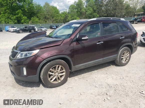 2015 Kia Sorento LX with VIN 5XYKT3A69FG570795, listed as a Copart auction lot 53886515 with 191,201 mi miles and Salvage Title. Bid and sale history available at DreamBid. Image 1.