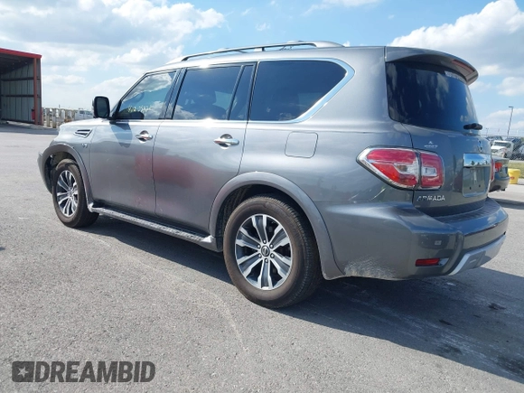 2018 Nissan Armada SL with VIN JN8AY2NC5J9557774, listed as a IAAI auction lot 40205321 with 100,123 mi miles and . Bid and sale history available at DreamBid. Image 3.