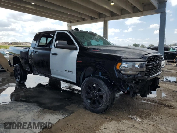 2022 Ram 2500 Big Horn with VIN 3C6UR5ML9NG144097, listed as a Copart auction lot 48206925 with 33,574 mi miles and Salvage title. Bid and sale history available at DreamBid. Image 4.