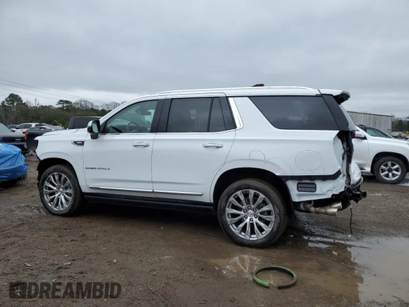 2023 GMC Yukon Denali with VIN 1GKS1DKL7PR338705, listed as a Copart auction lot 45932185 with 23,526 mi miles and Salvage Title. Bid and sale history available at carsss.com. Image 2.
