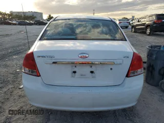 2009 Kia Spectra EX with VIN KNAFE221195630944, listed as a Copart auction lot 42291345 with 83,269 mi miles and Salvage Title. Bid and sale history available at DreamBid. Image 6.