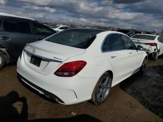 2018 Mercedes-Benz C-Class C 300 with VIN WDDWF4KB8JR348548, listed as a Copart auction lot 47240525 with 91,347 mi miles and Salvage Title. Bid and sale history available at carsss.com. Image 3.