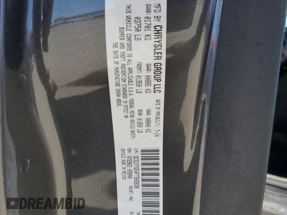 2015 FIAT 500e z VIN 3C3CFFGE4FT503658, wystawiony jako Copart lot #51550215 z przebiegiem 79 727 mil mil oraz Czysty tytuł • Clean title. Historia ofert i sprzedaży dostępna na DreamBid. Obrazek 12.