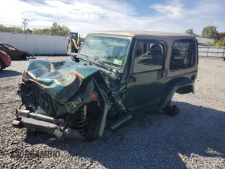 2000 Jeep Wrangler Sahara with VIN 1J4FA59S0YP720856, listed as a Copart auction lot 73128204 with 0 mi miles and Clean Title. Bid and sale history available at carsss.com. Image 1.