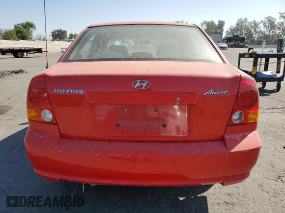2005 Hyundai Accent GLS with VIN KMHCG45C55U593854, listed as a Copart auction lot 72237914 with 83,203 mi miles and Clean Title. Bid and sale history available at carsss.com. Image 6.