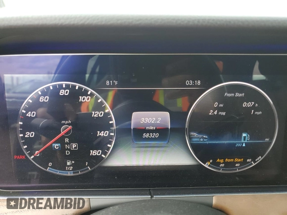2020 Mercedes-Benz E 350 with VIN WDDZF8EB6LA713083, listed as a Copart auction lot 54484465 with 58,320 mi miles and Salvage Title. Bid and sale history available at DreamBid. Image 9.