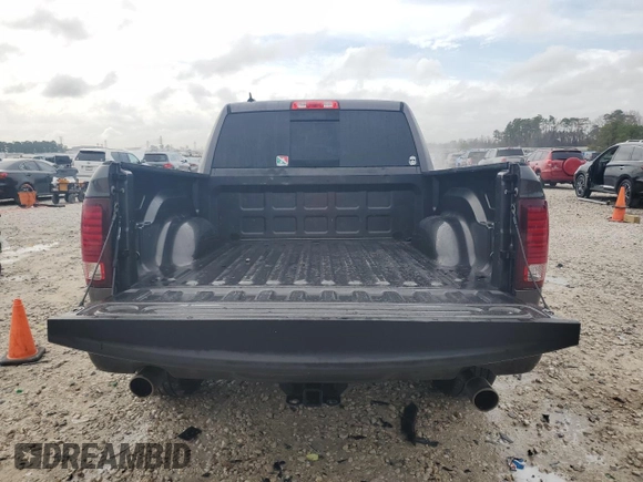 2018 Ram 1500 Night with VIN 1C6RR7MT4JS109407, listed as a Copart auction lot 46451705 with 165,377 mi miles and Salvage Title. Bid and sale history available at carsss.com. Image 6.