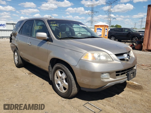 2006 Acura MDX with VIN 2HNYD18256H510183, listed as a Copart auction lot 43078941 with 0 mi miles and Salvage Title. Bid and sale history available at carsss.com. Image 1.