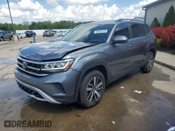 2023 Volkswagen Atlas SE with VIN 1V2DP2CA0PC508084, listed as a Copart auction lot 56982125 with 45,156 mi miles and Salvage title. Bid and sale history available at DreamBid. Image 1.