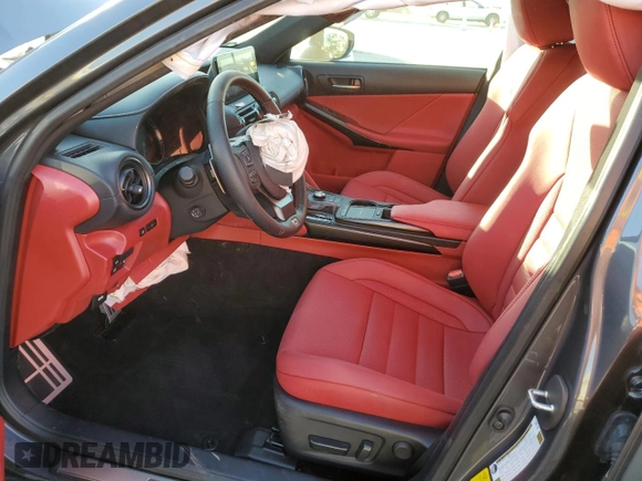 2023 Lexus IS with VIN JTHAP1D20P5002277, listed as a Copart auction lot 43239005 with 25,654 mi miles and Salvage Title. Bid and sale history available at carsss.com. Image 7.