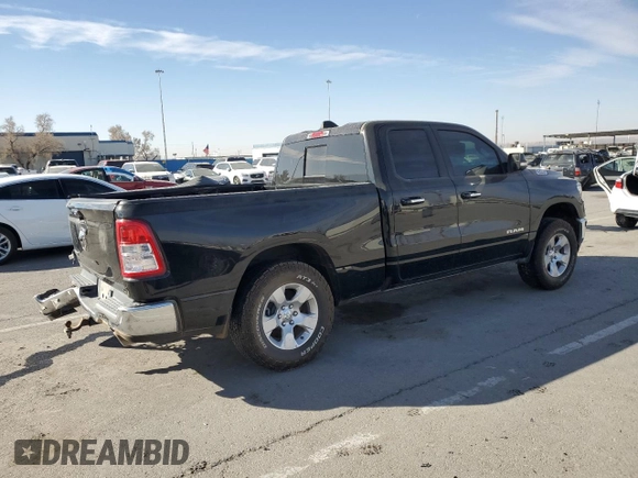 2020 Ram 1500 Big Horn with VIN 1C6RREBT2LN194482, listed as a Copart auction lot 45927605 with 64,308 mi miles and Salvage Title. Bid and sale history available at carsss.com. Image 3.